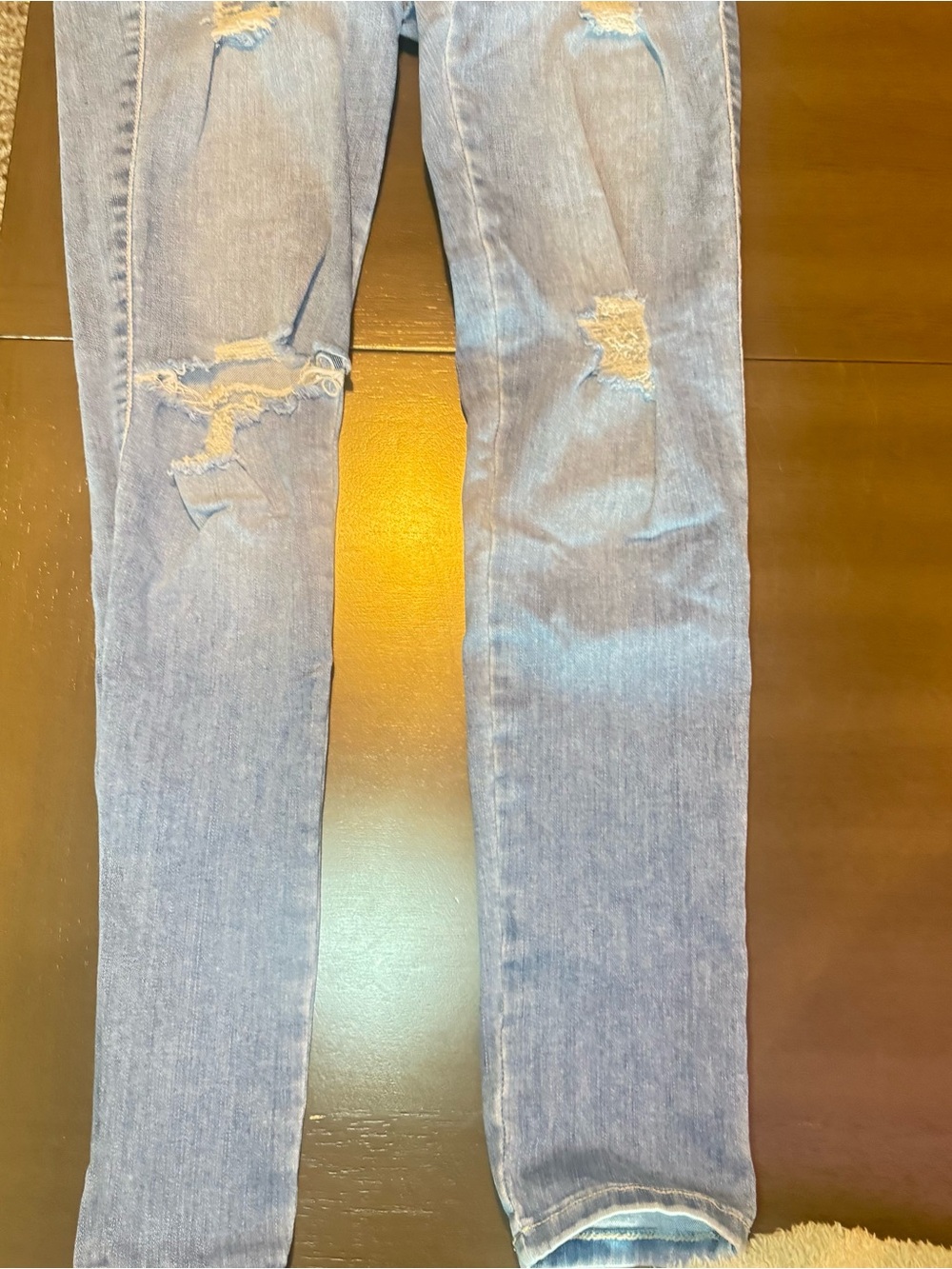 FITJEANS Light Blue Distressed Skinny high waisted women’s Jeans